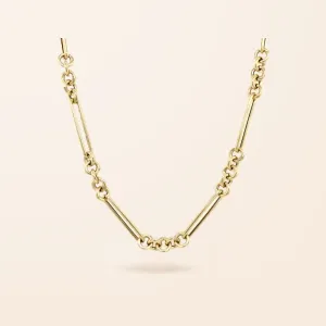 10K Gold Mixed Link Necklace