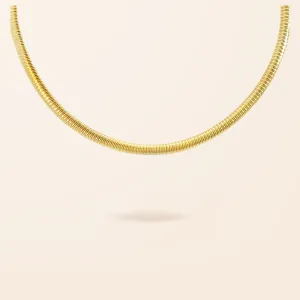 10K Gold Omega Snake Necklace