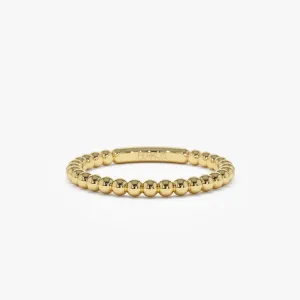 14k 2MM Bead Ring