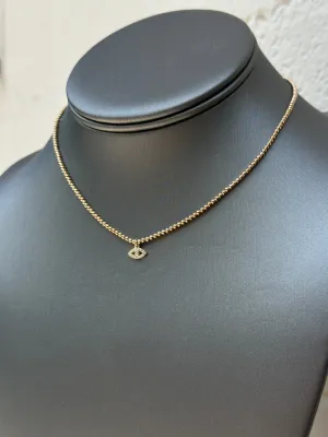 14K Evil Eye Necklace