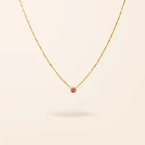 14K Gold Birthstone Necklace