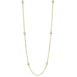 14KT Yellow Gold Diamond D.B.T.Y Fashion Necklace