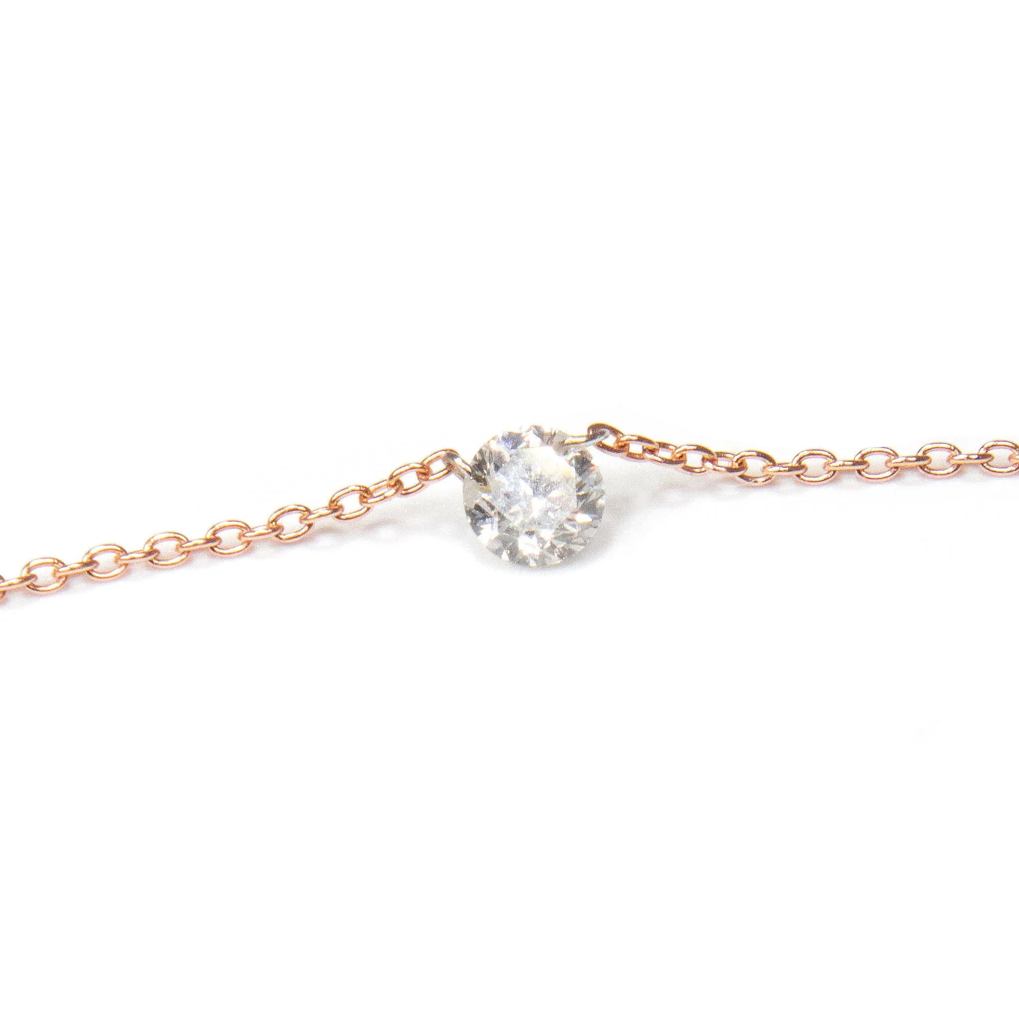 18k Rose Gold Diamond Pendant