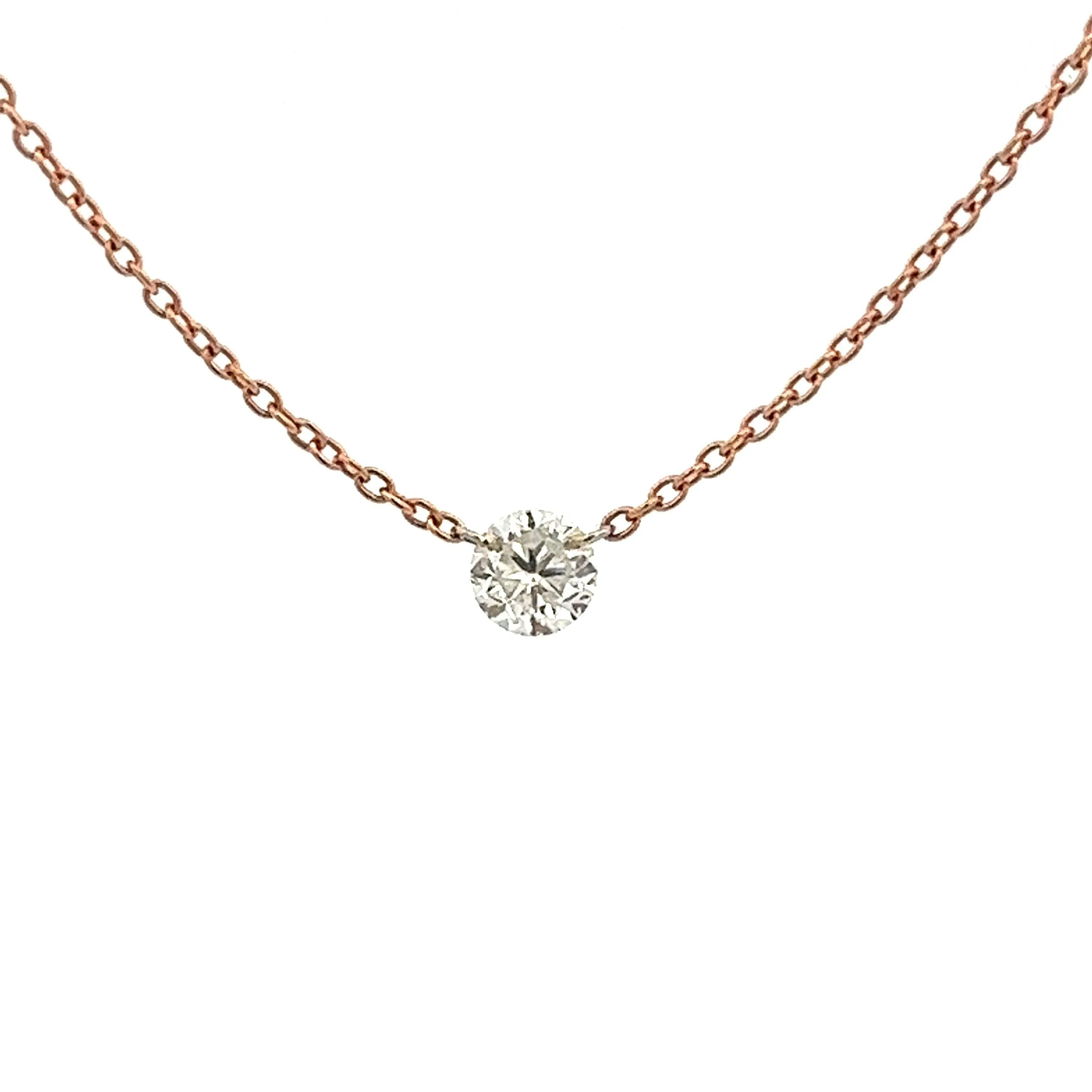 18k Rose Gold Diamond Pendant