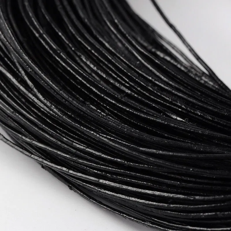 1mm Leather Cord (1m) - Black