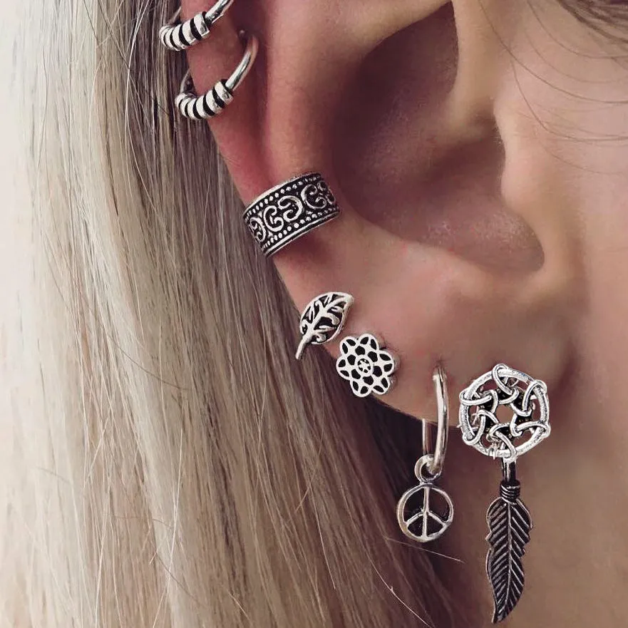 2018 New Dream Catcher Earrings Set - European/American Style Fashion Jewelry