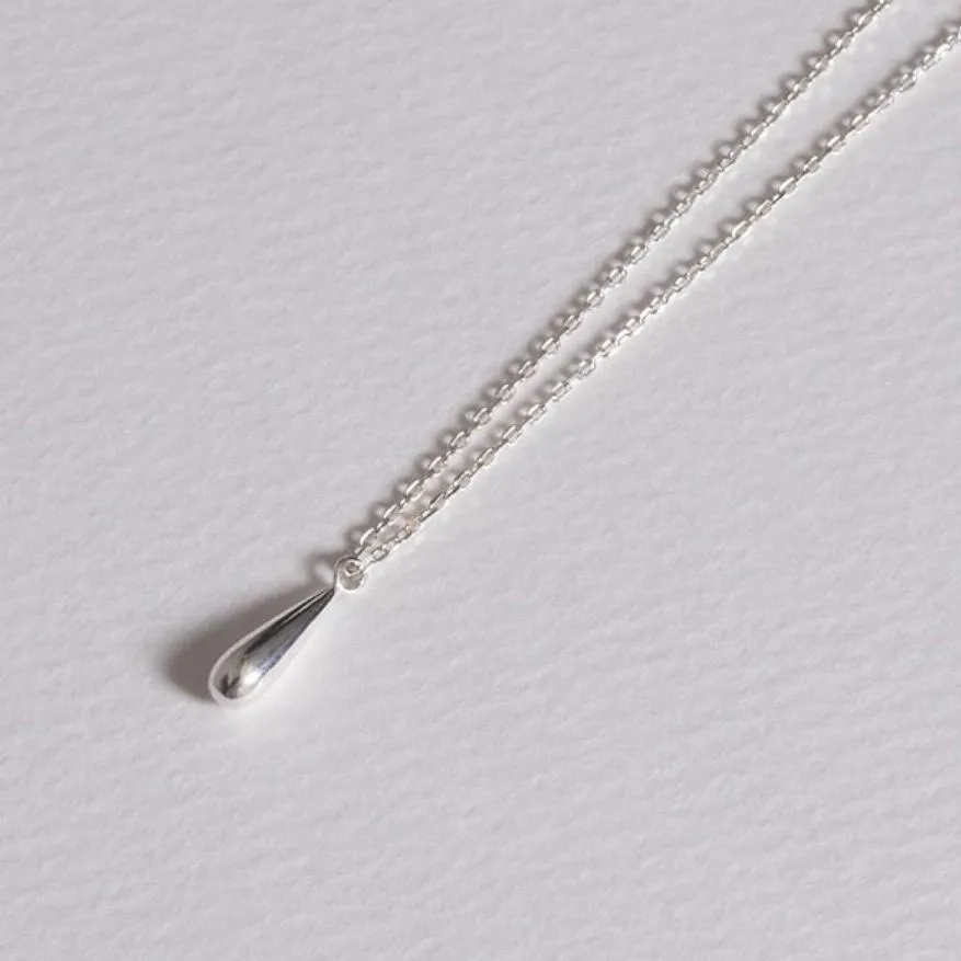 925 Sterling Silver Minimalist Droplet Silver Pendants