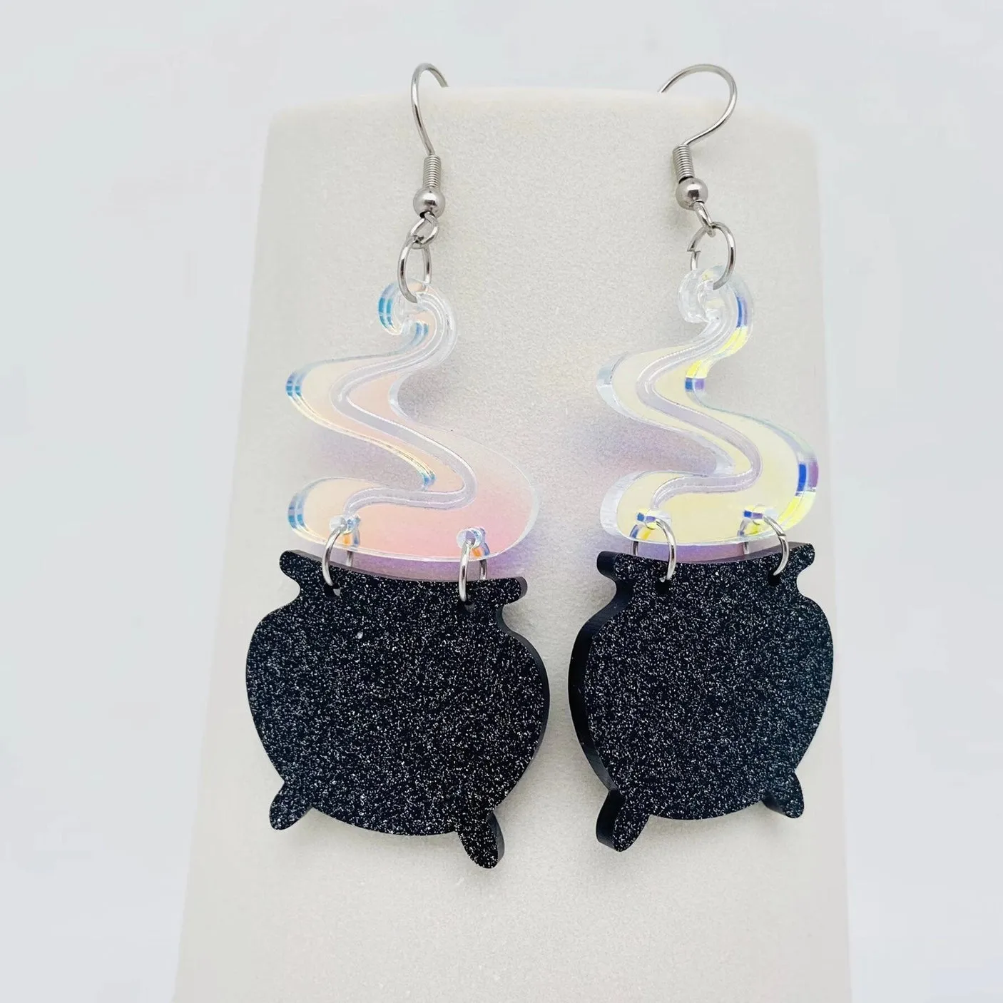 Acrylic Cauldron Dangle Earrings