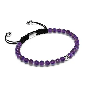 Amethyst | .925 Sterling Silver | Focus Gemstone Macrame Bracelet