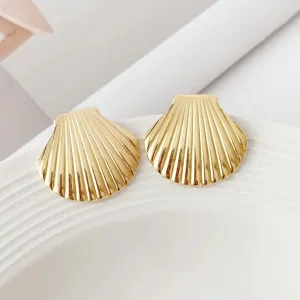 Anti Tarnish Chunky Seashell Earrings