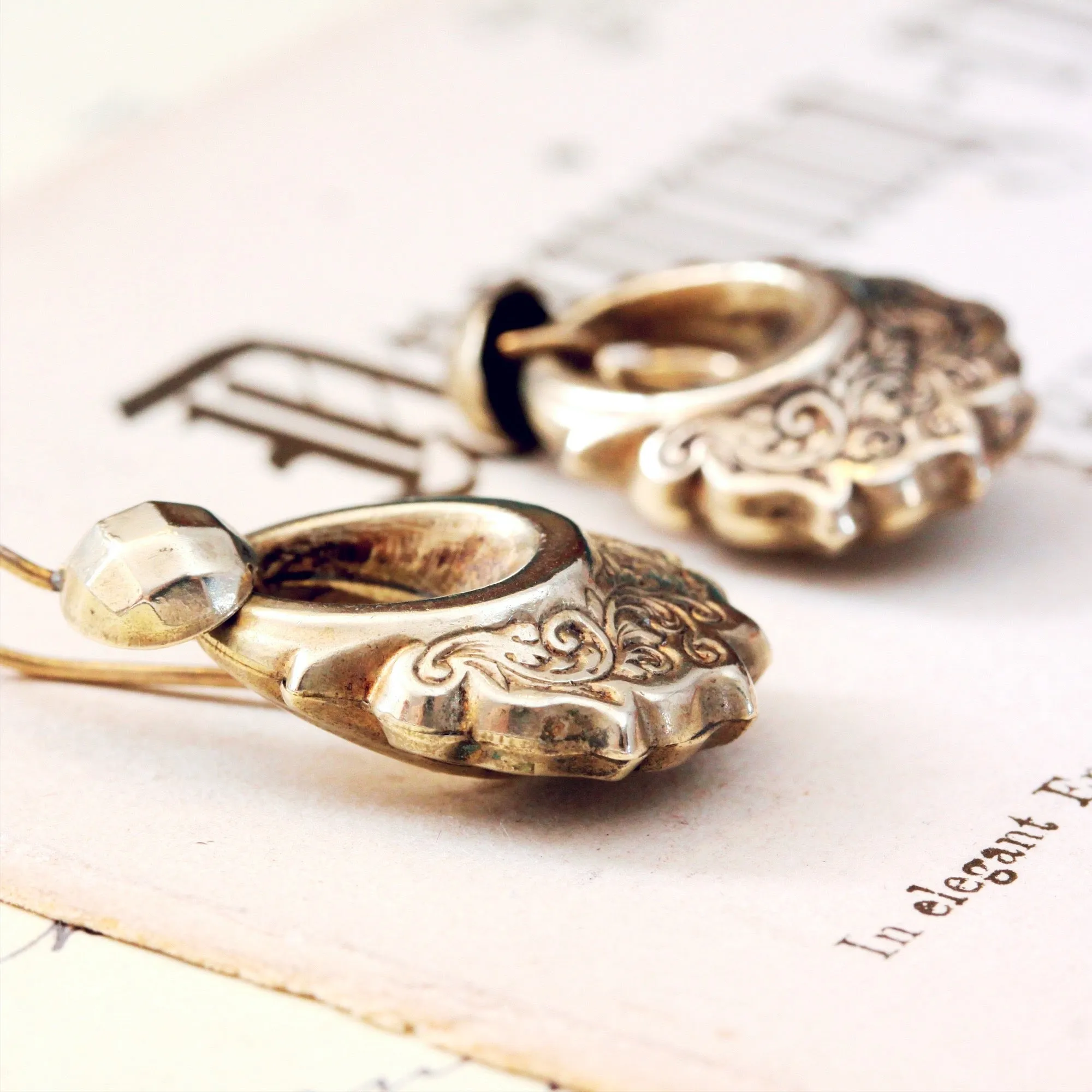 Antique Victorian Hoop Earrings