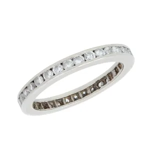 Art Deco Platinum and Diamond Eternity Band 0.75ctw