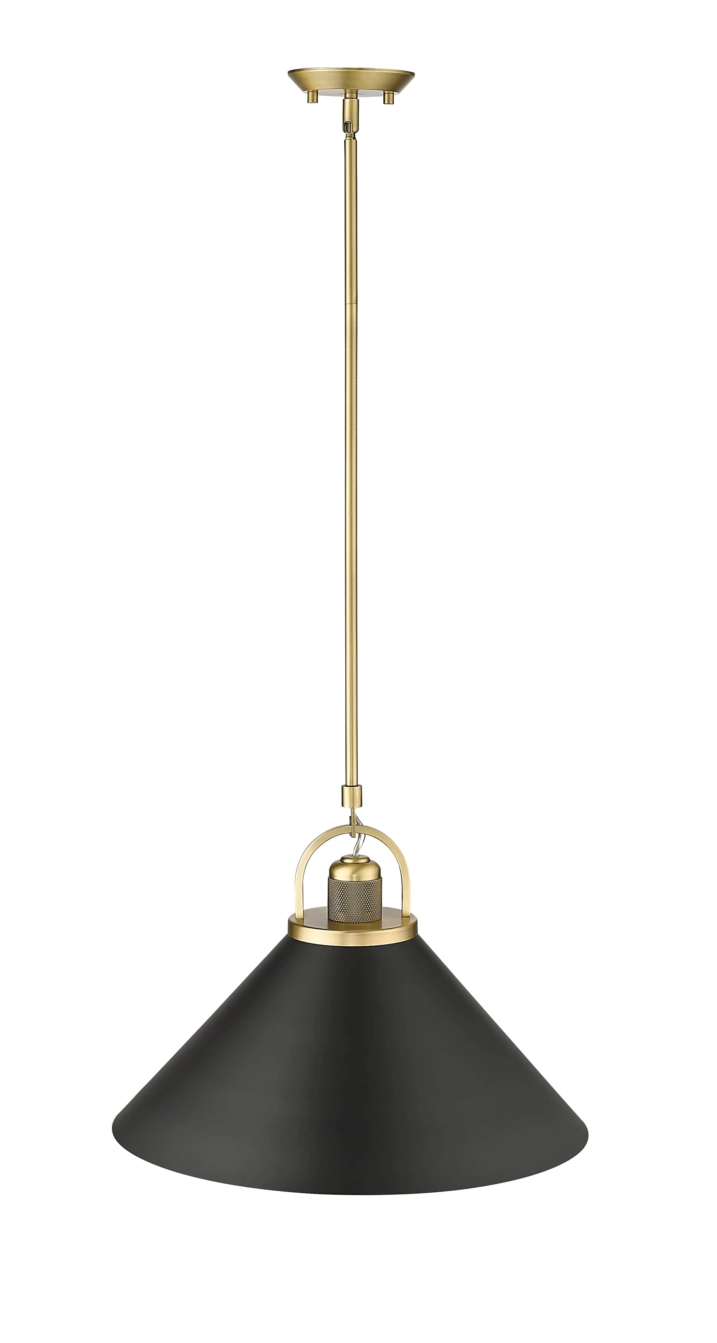 Artistan Pendant - Vintage Brass / Matte Black - 13.1in. Diameter - E26 Medium Base