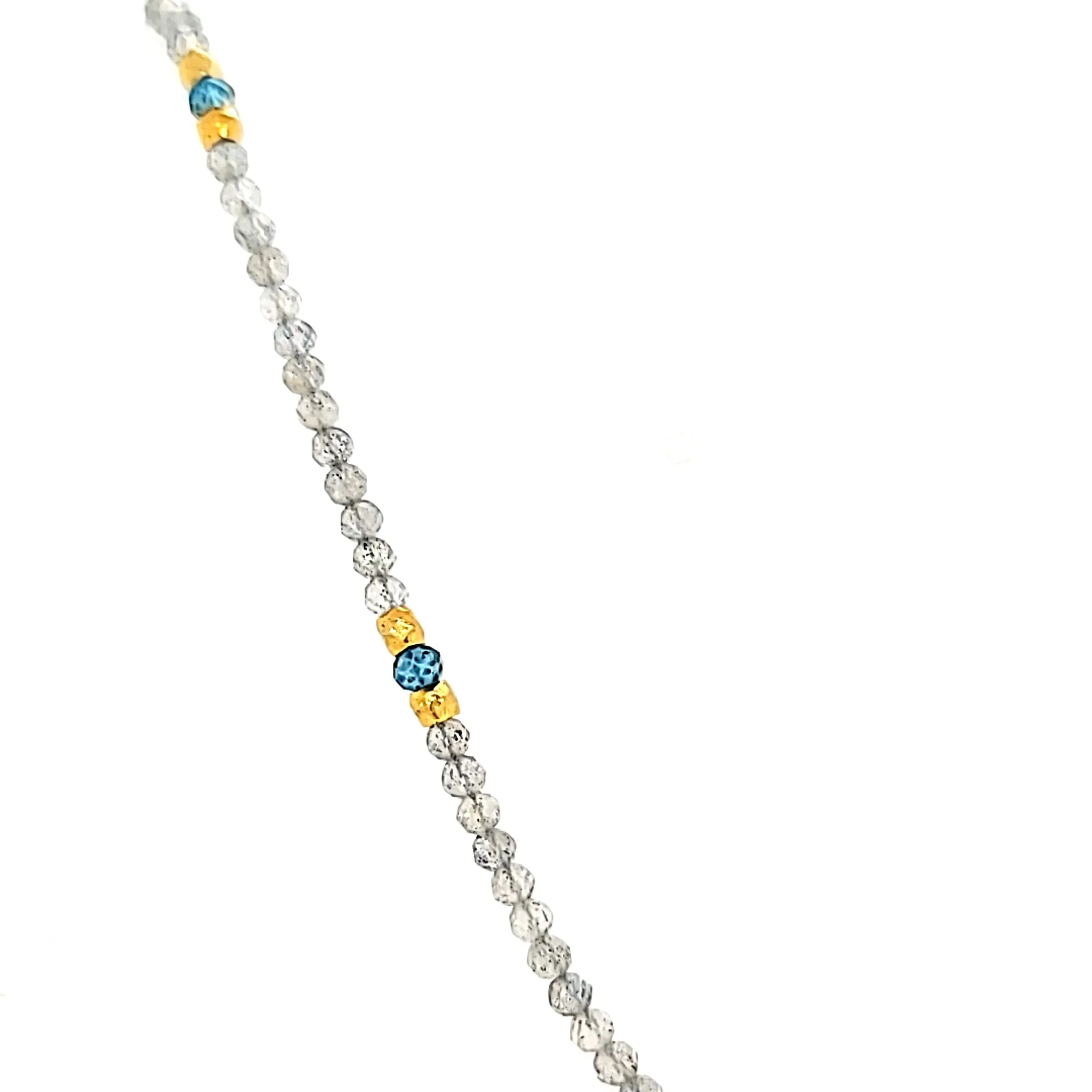 AVF Gold Labradorite Drop & Beaded Necklace (SI2969)