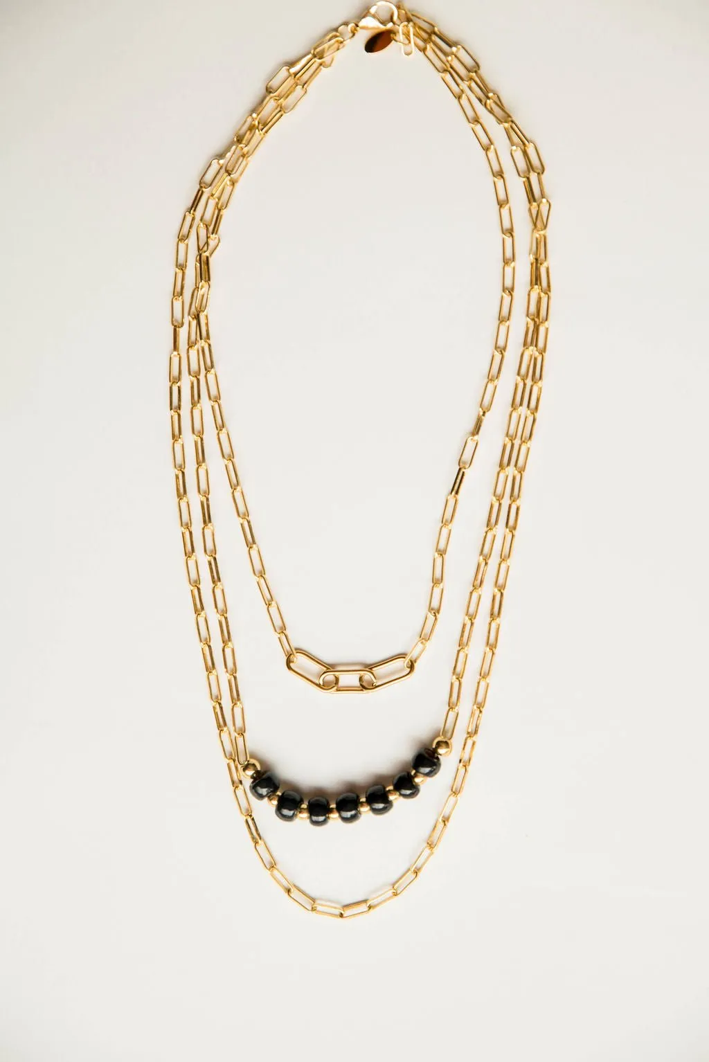 Bel Koz Simple Clay Bead Layered Necklace