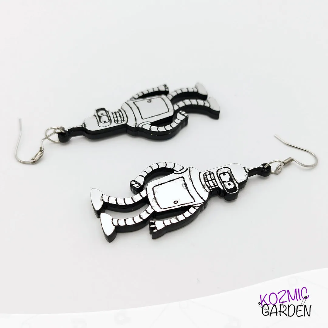 Bender the Robot Earrings | Kiss My Shiny Metal Ass!