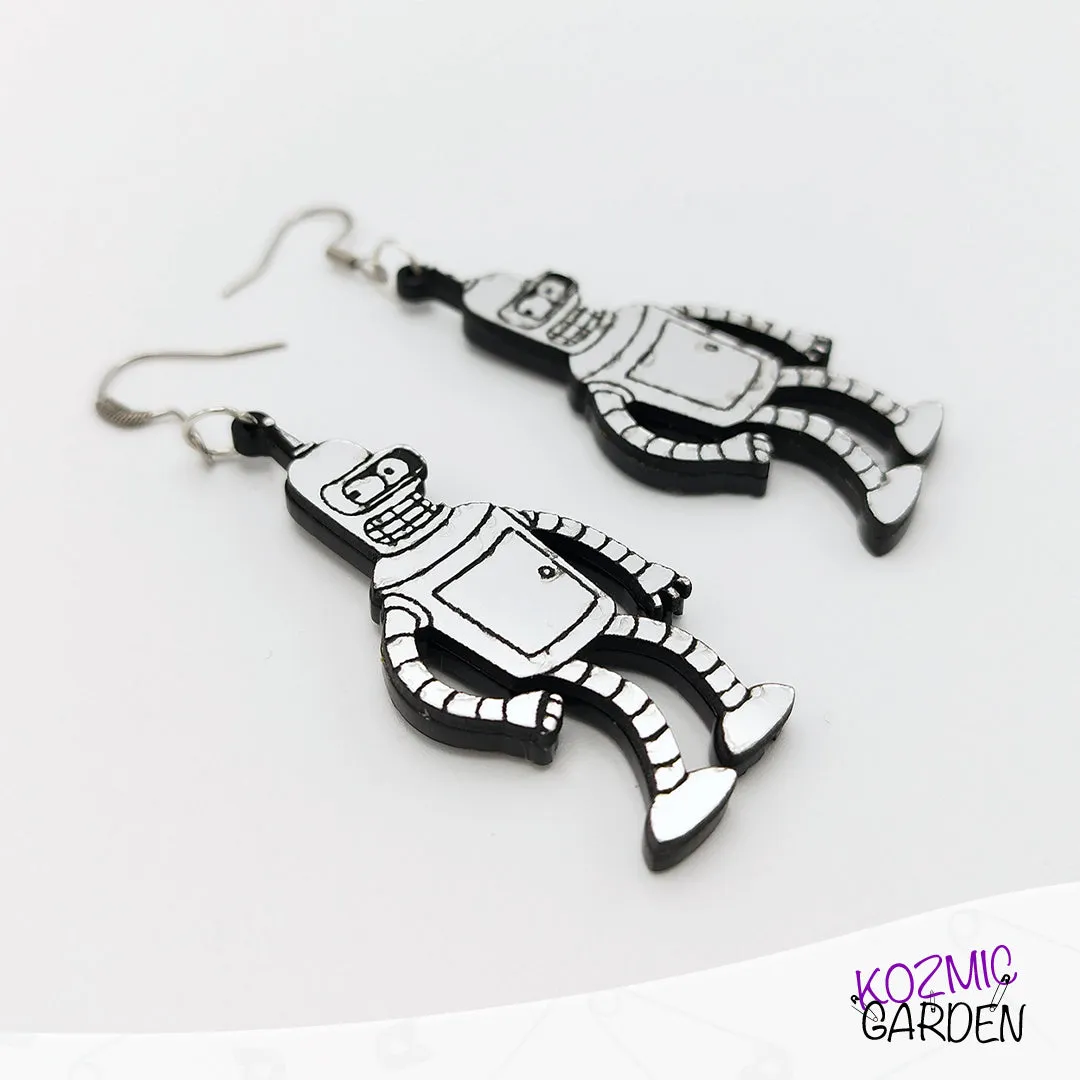 Bender the Robot Earrings | Kiss My Shiny Metal Ass!