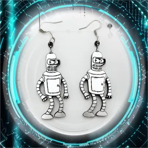 Bender the Robot Earrings | Kiss My Shiny Metal Ass!