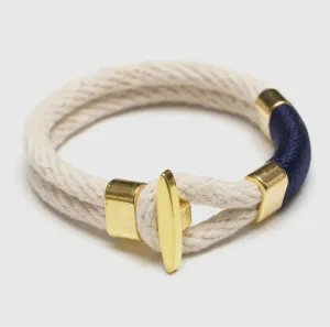 Cambridge Bracelet - Ivory/Navy/Gold