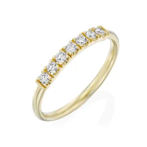 Candy Gold Ring 7 White Diamonds