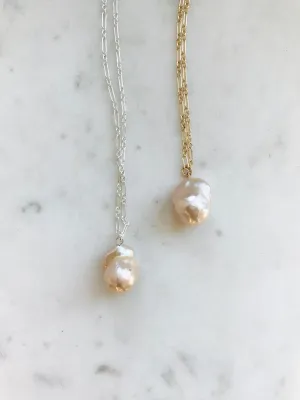 Champagne Baroque Pearl Necklace