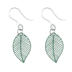 Chevron Leaf Dangles Hypoallergenic Earrings for Sensitive Ears Made with Plastic Posts