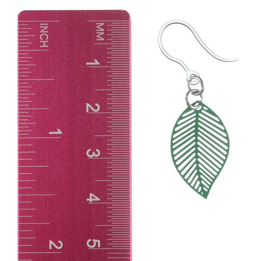 Chevron Leaf Dangles Hypoallergenic Earrings for Sensitive Ears Made with Plastic Posts