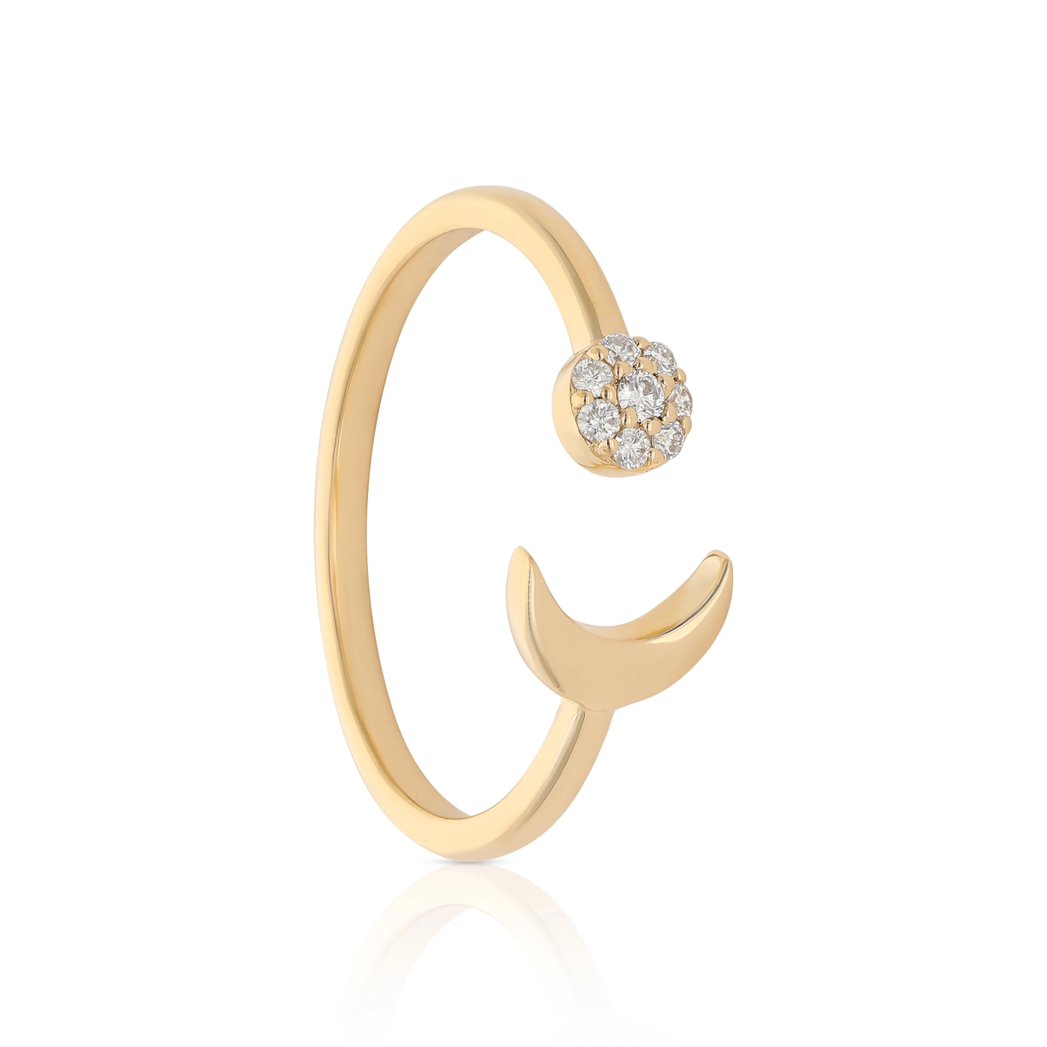 Cosmic Diamond 14k Gold Ring