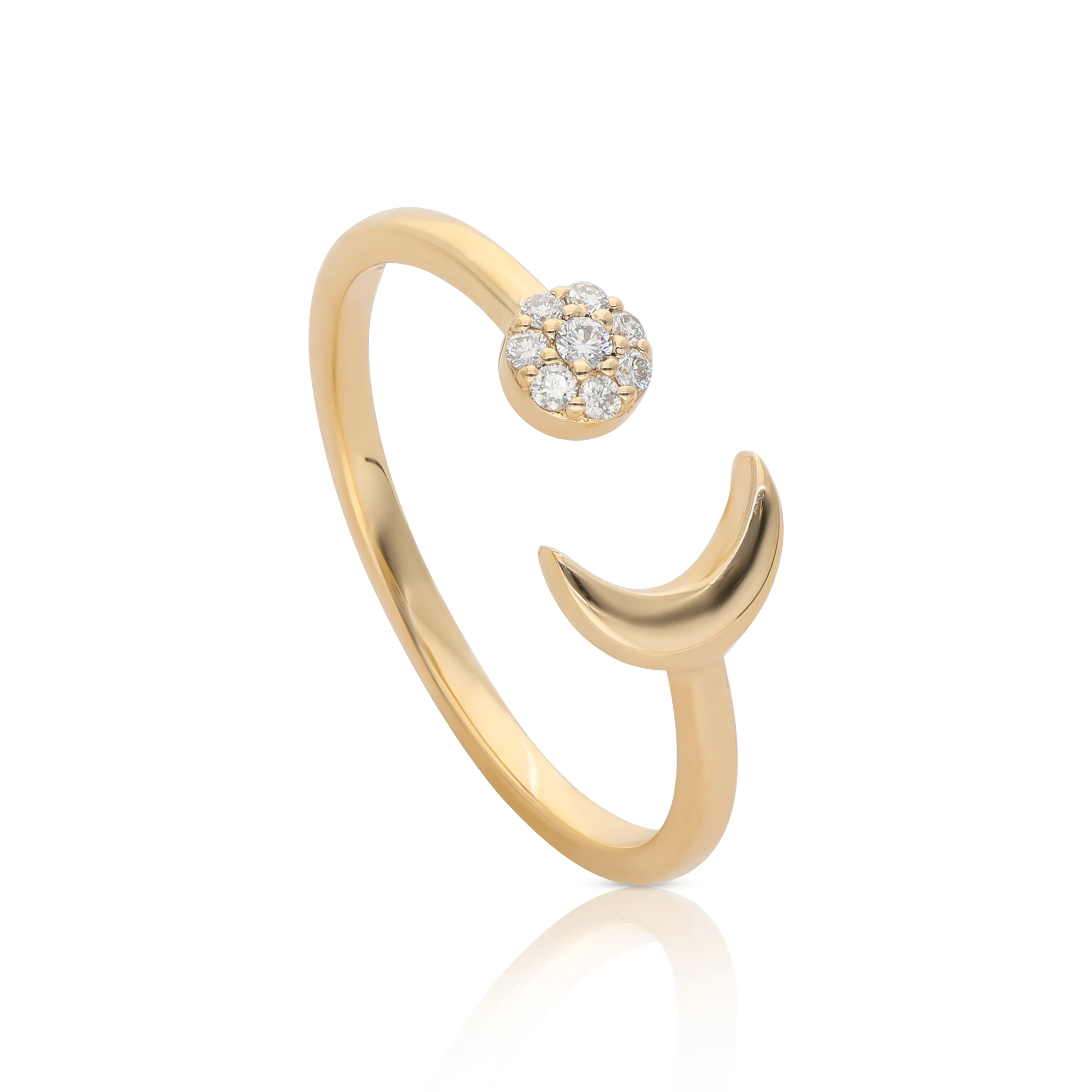 Cosmic Diamond 14k Gold Ring