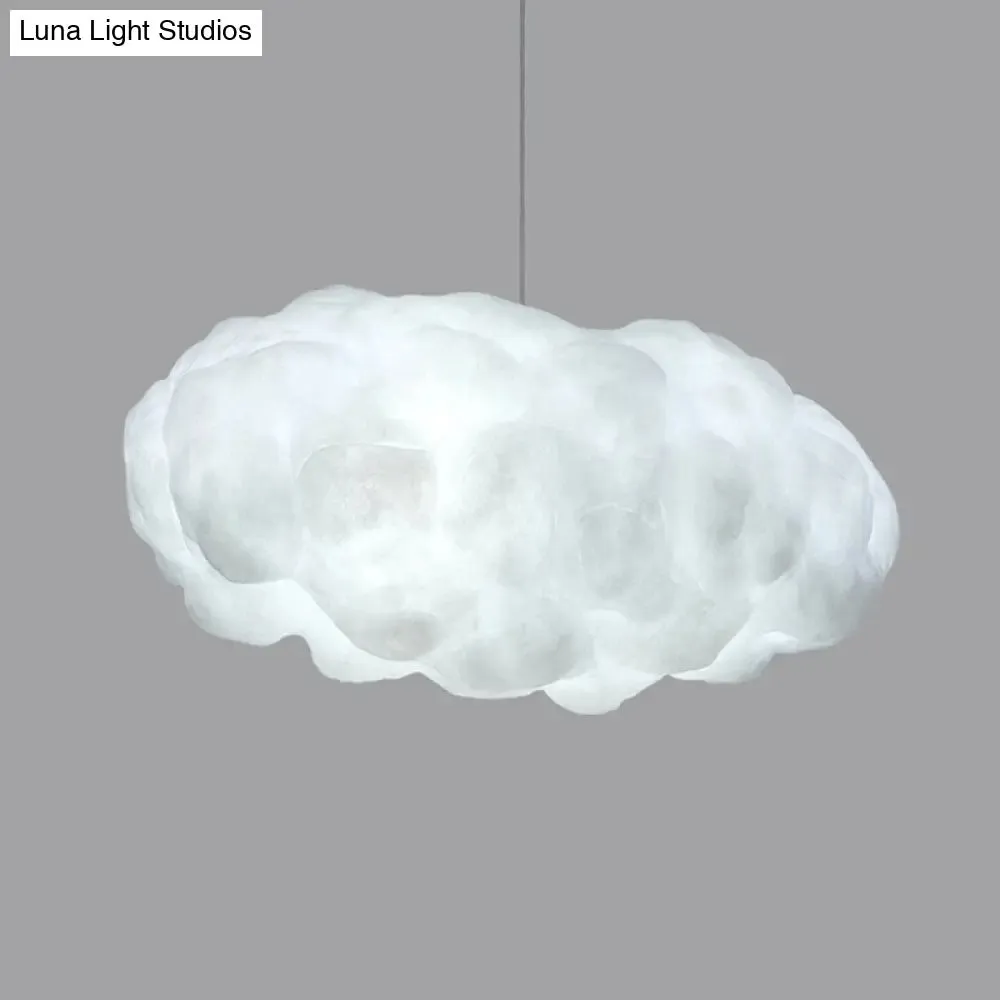 Cotton Minimalist Cloud Pendant Light Kit with Adjustable Warm/White Lighting