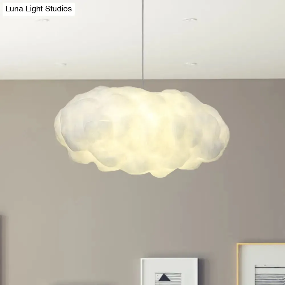 Cotton Minimalist Cloud Pendant Light Kit with Adjustable Warm/White Lighting