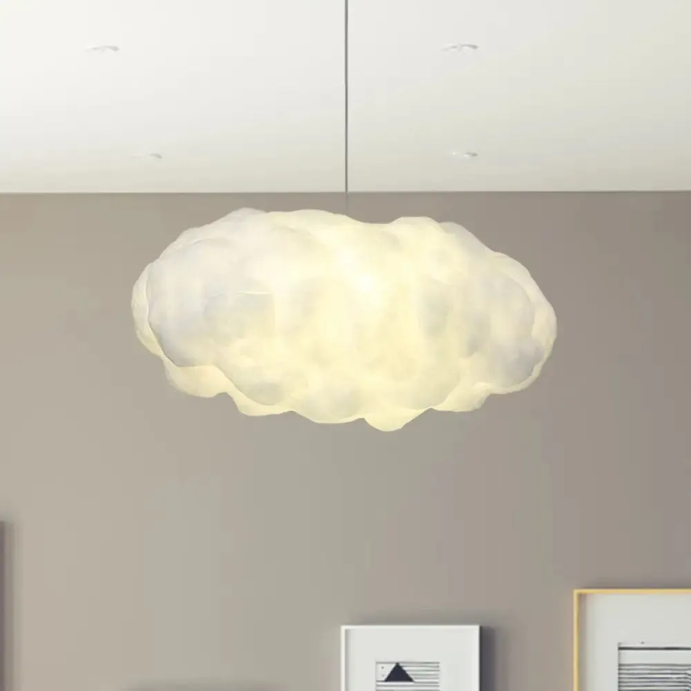 Cotton Minimalist Cloud Pendant Light Kit with Adjustable Warm/White Lighting