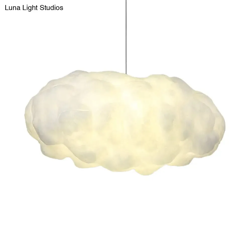 Cotton Minimalist Cloud Pendant Light Kit with Adjustable Warm/White Lighting