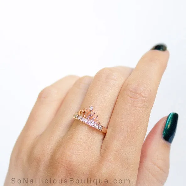 Delicate Gold Crown Ring - ONLY 1 left!