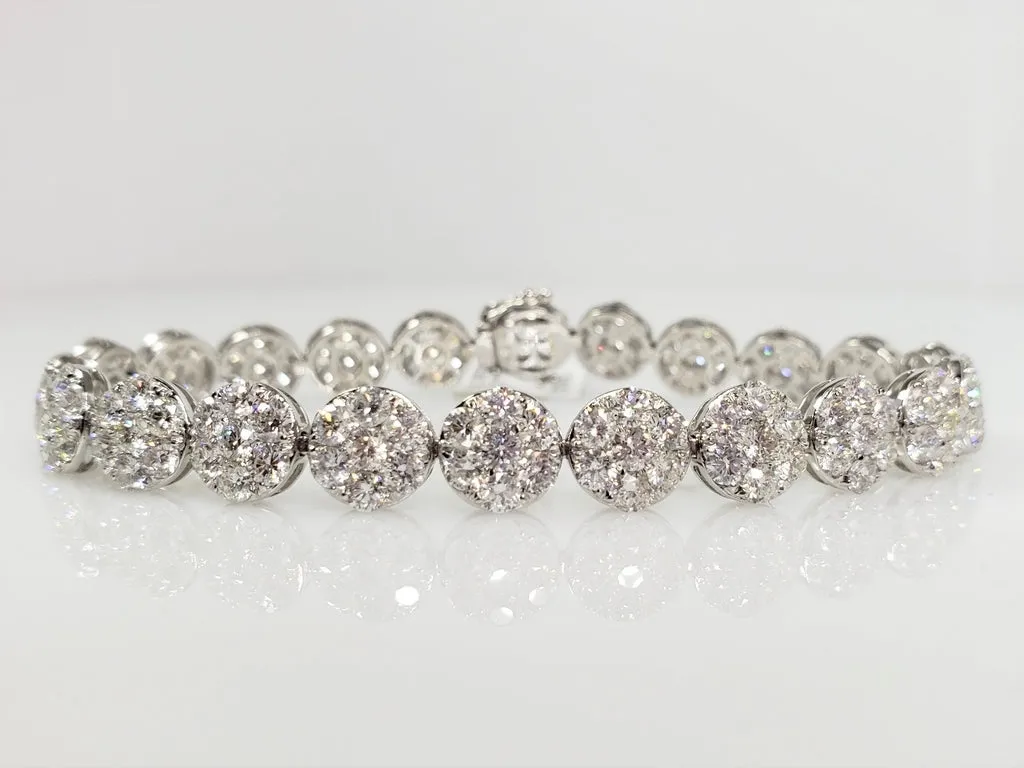 DIAMOND CLUSTER TENNIS BRACELET