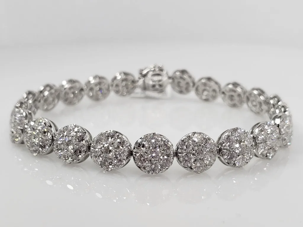 DIAMOND CLUSTER TENNIS BRACELET