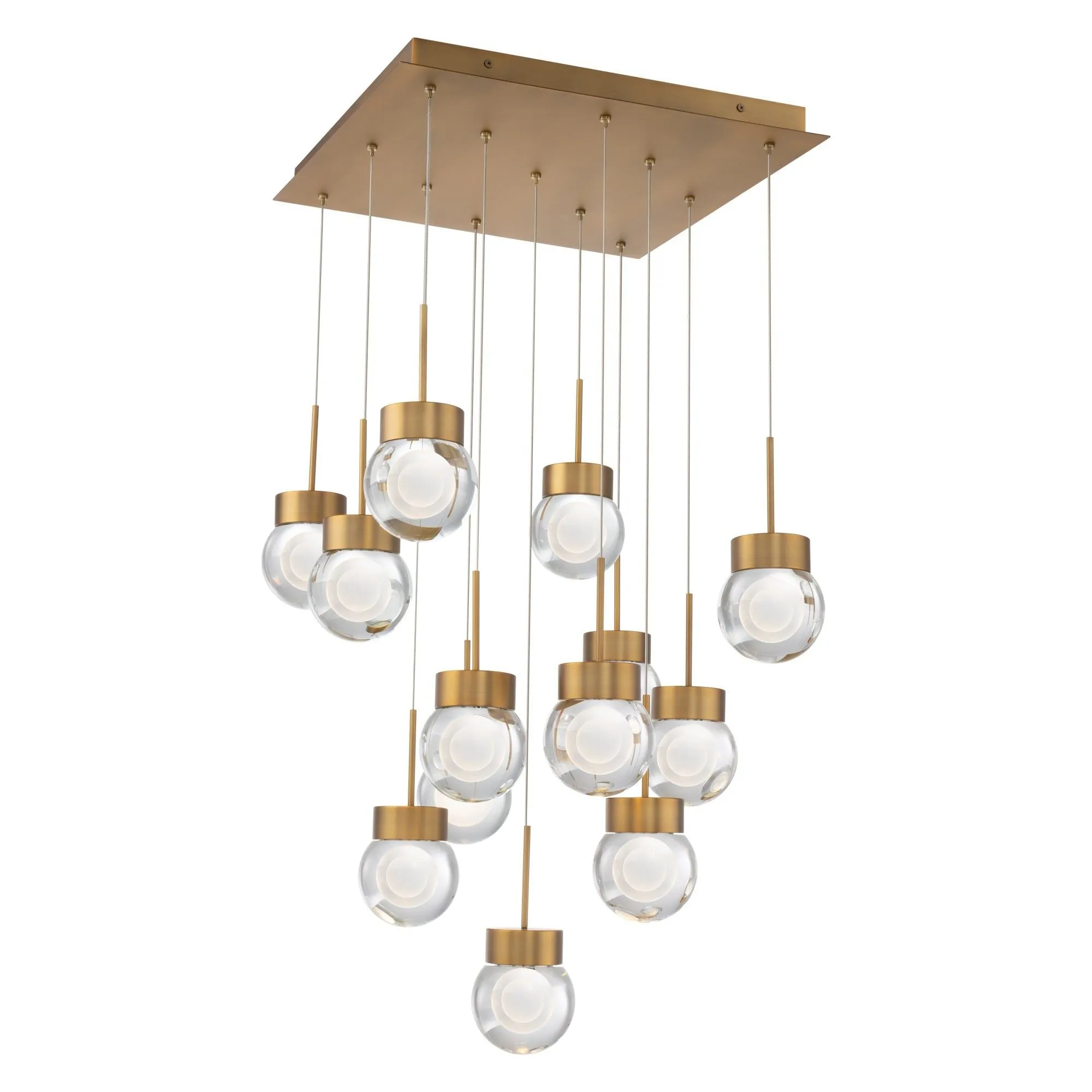 Double Bubble 13-Light 20.8" LED Square Multi Pendant