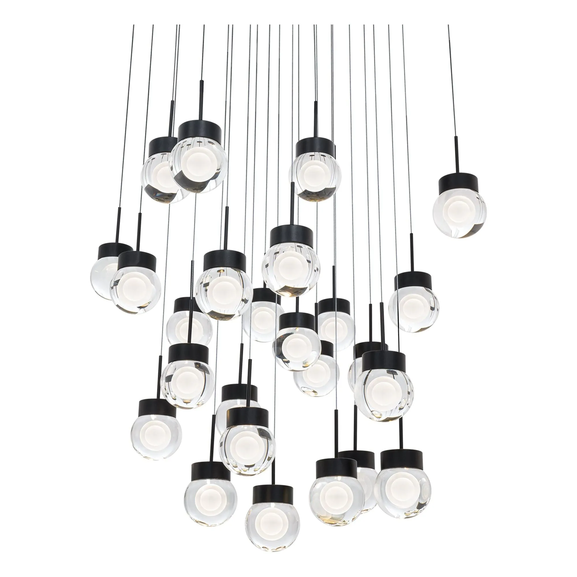 Double Bubble 25-Light 28.8" LED Square Multi Pendant