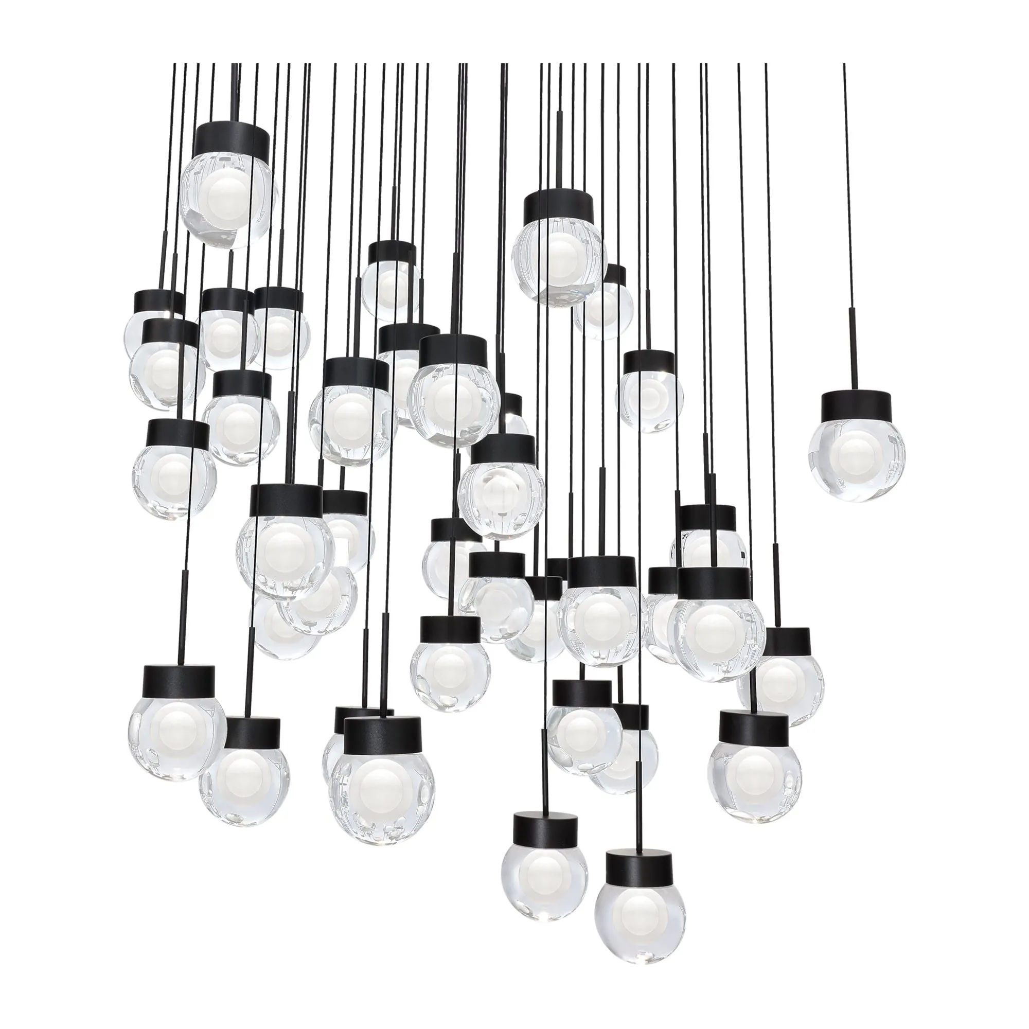 Double Bubble 41-Light 37" LED Square Multi Pendant