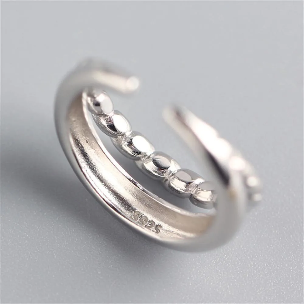 Double Tidal Twist Adjustable Ring Adjustable Round Rings Women