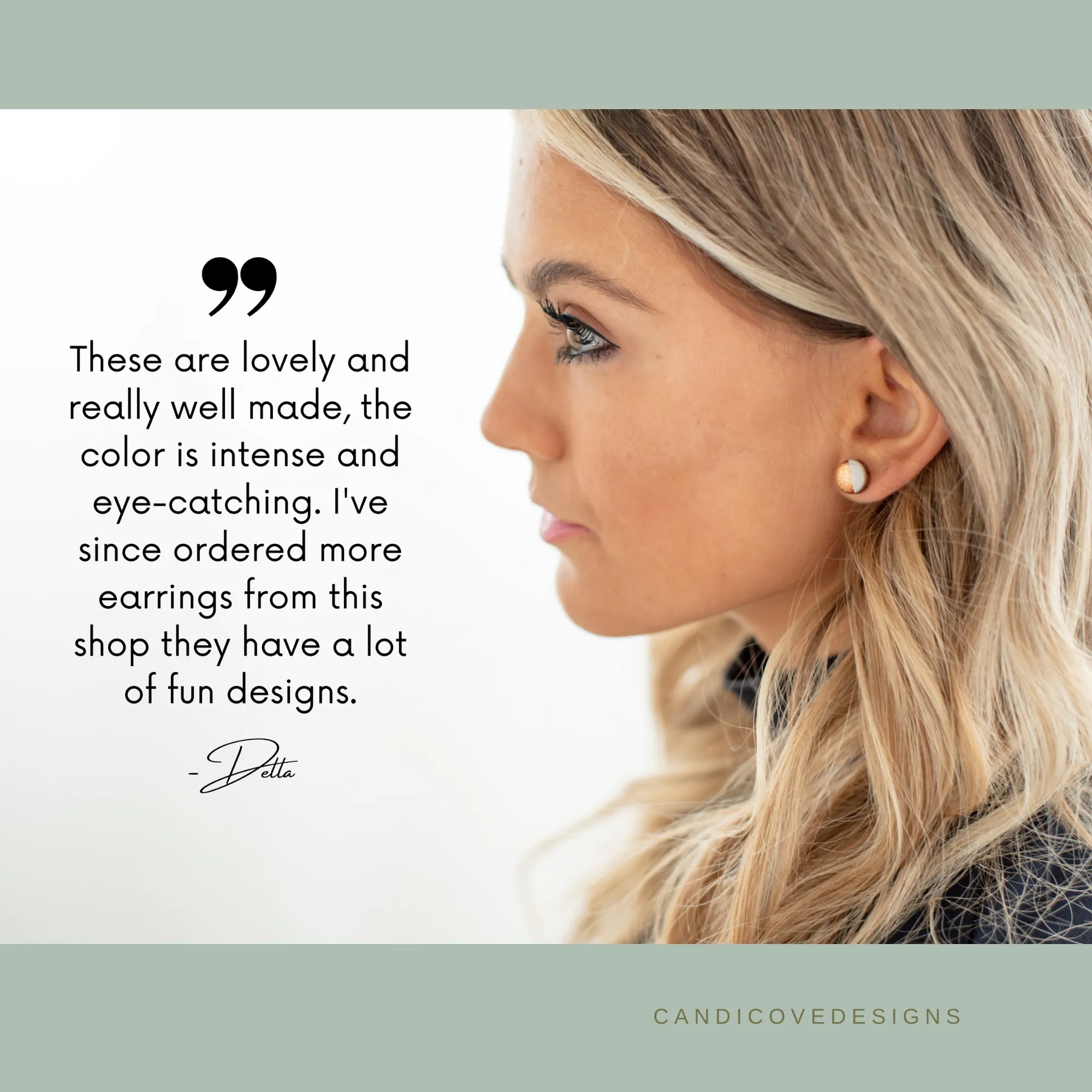 Dusty Rose Sparkle Stud Earrings by Candi Cove Designs