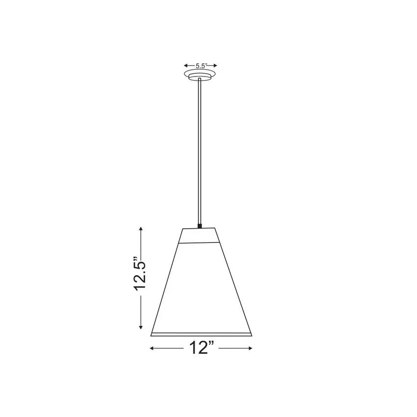 Eaton 1-Light 12" Pendant