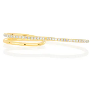 EF Collection - 14K Gold "Love You Mean It" Double Finger Diamond Ring