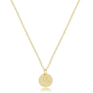 egirl 14" Necklace Gold- be you. Small Gold Disc