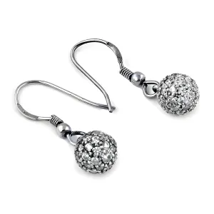 Elegant Fashionable Cubic Zirconia Gemstone Silver Earrings