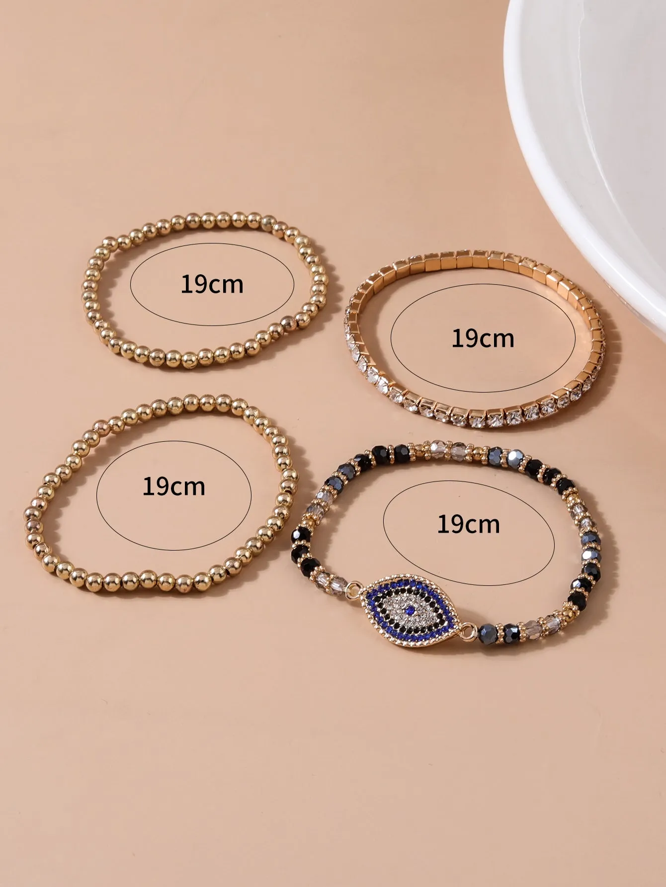 European And American New Simple Rhinestone Bracelet Set