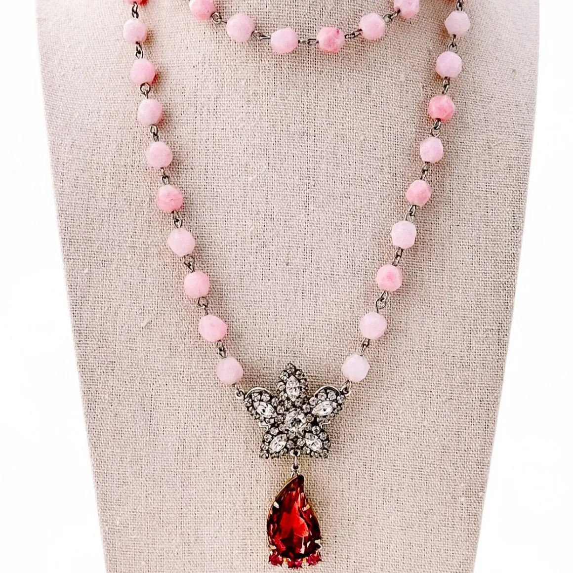 Everything's Coming Up Roses Beaded Bauble Necklace