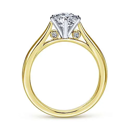 Gabriel "Cassie" 14K Round Diamond Engagement Ring