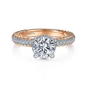 Gabriel "Vetta" 14K Round Diamond Engagement ring