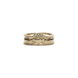 Gold Claddagh 3 Stack